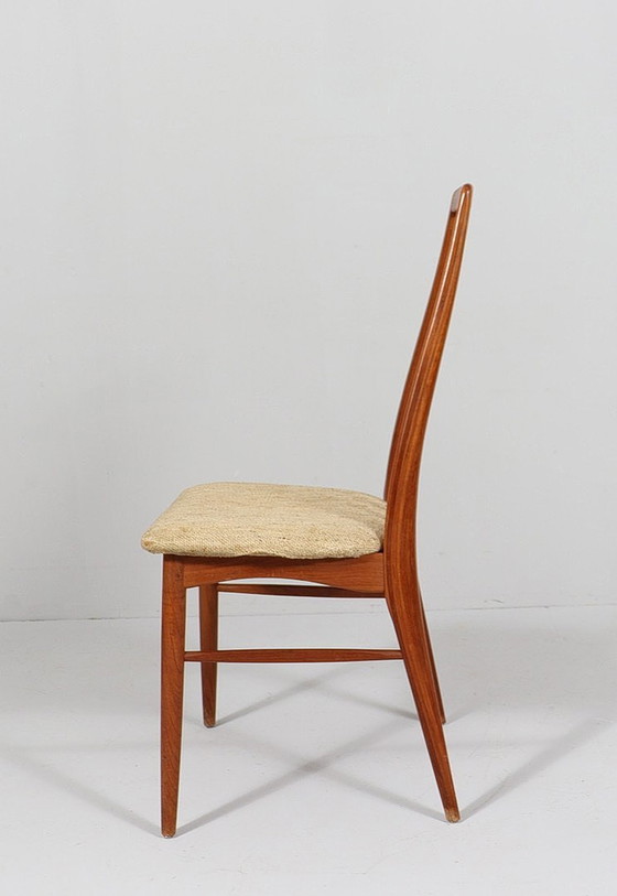 Image 1 of 4 sets teakhouten stoelen van Niels Koefoed voor Hornslet, model: Eva, Denemarken, jaren 1960