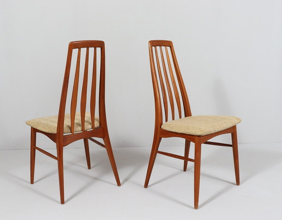 Image 1 of 4 sets teakhouten stoelen van Niels Koefoed voor Hornslet, model: Eva, Denemarken, jaren 1960