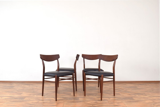 Image 1 of Mid Century Teakhouten Eetkamerstoelen Door Gustav Herkströter Voor Lübke, 1960S, Set Van 4