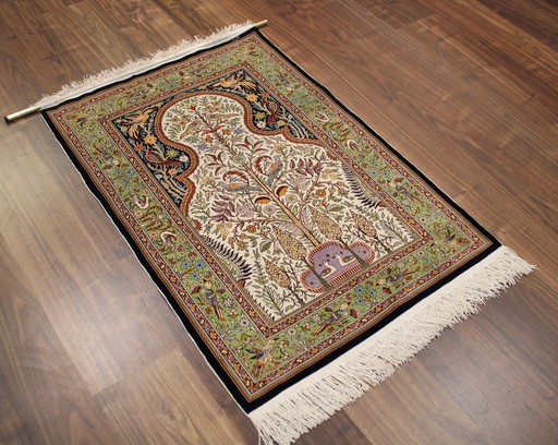 Originele zuivere zijde Hereke 102 X 72 cm Topconditie