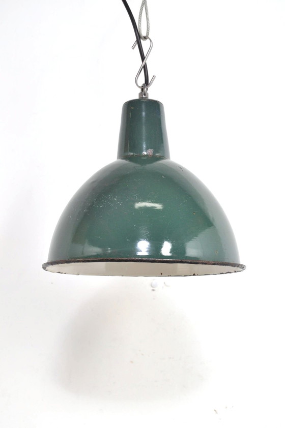 Image 1 of Vintage emaille lamp