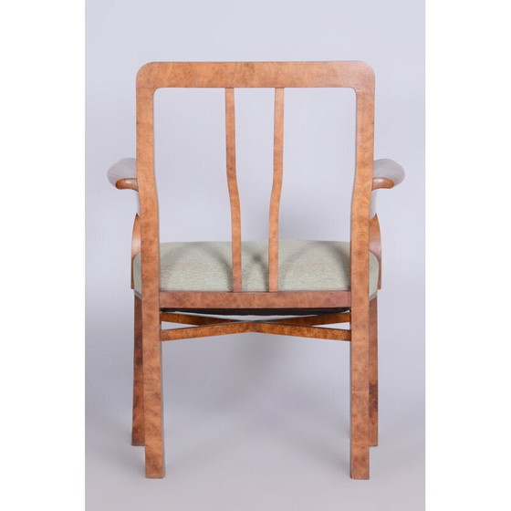 Image 1 of Set van 3 vintage Art Deco fauteuils in beukenfineer, Tsjecho-Slowakije 1930
