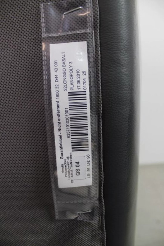 Image 1 of Himolla fauteuil echt leer houten poten antraciet relaxfauteuil met radio.