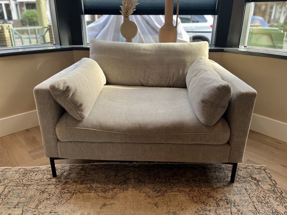 Image 1 of Zuiver Summer Set In Latte – 3-Zitsbank, Hocker & Loveseat 