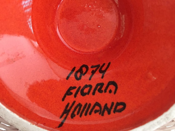 Image 1 of Vintage Flora keramiek kan