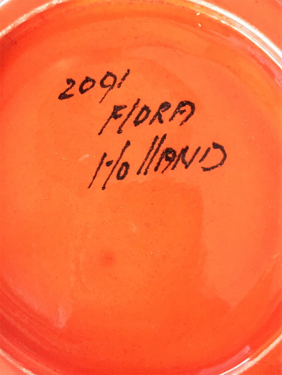 Image 1 of Vintage Flora keramiek kan