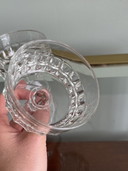 4x kristallen champagnecoupes vintage glazen