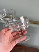 4x kristallen champagnecoupes vintage glazen