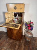 Art decó Brocante Vintage notenhouten cocktailbar 1920