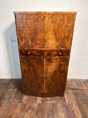 Art decó Brocante Vintage notenhouten cocktailbar 1920