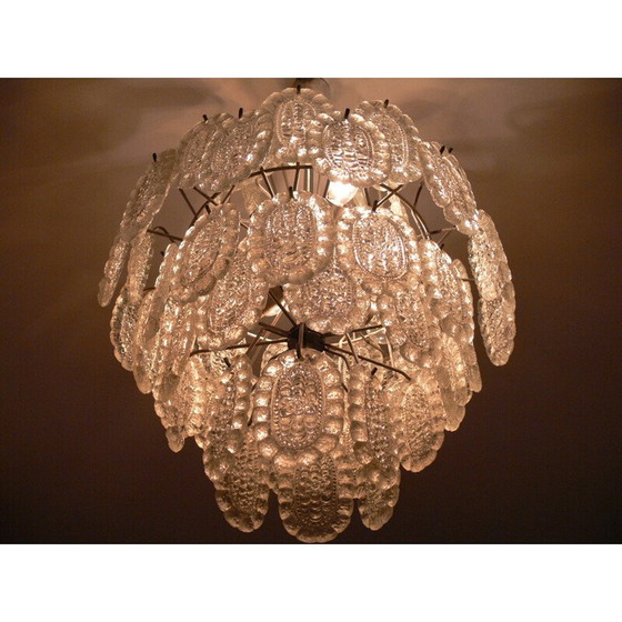 Image 1 of Paar oude glazen kroonluchters, 1970