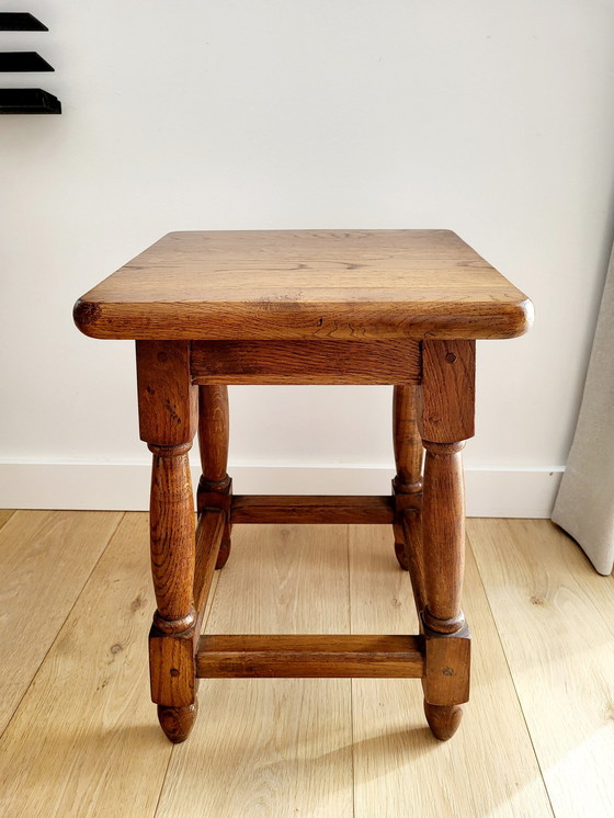 Image 1 of Houten Bijzettafeltje Of Plantentafel Landelijke Stijl, Massief Hout