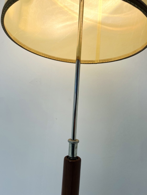 Image 1 of Teakhouten Vloerlamp, Domus