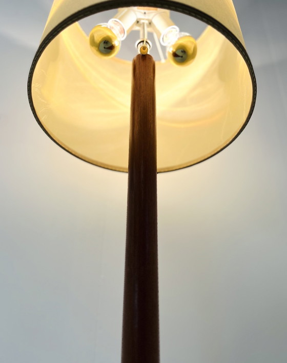 Image 1 of Teakhouten Vloerlamp, Domus