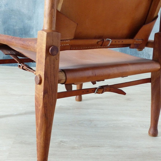 Image 1 of Vintage Safari fauteuil door Wilhelm Kienzle voor Wohnbedarf 1950