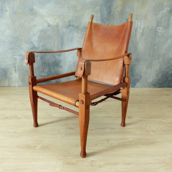 Image 1 of Vintage Safari fauteuil door Wilhelm Kienzle voor Wohnbedarf 1950