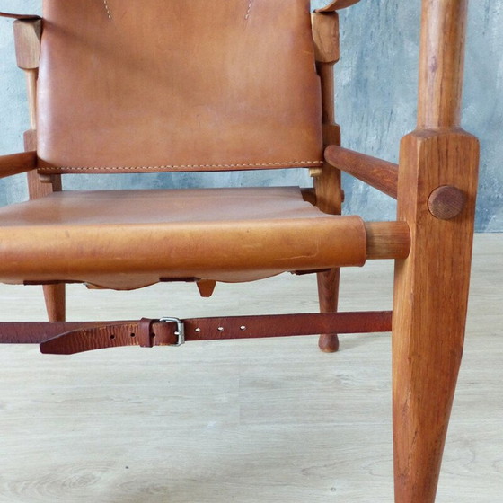 Image 1 of Vintage Safari fauteuil door Wilhelm Kienzle voor Wohnbedarf 1950