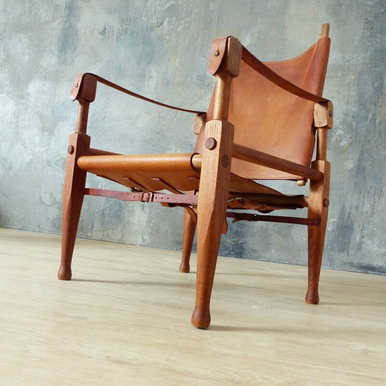 Image 1 of Vintage Safari fauteuil door Wilhelm Kienzle voor Wohnbedarf 1950