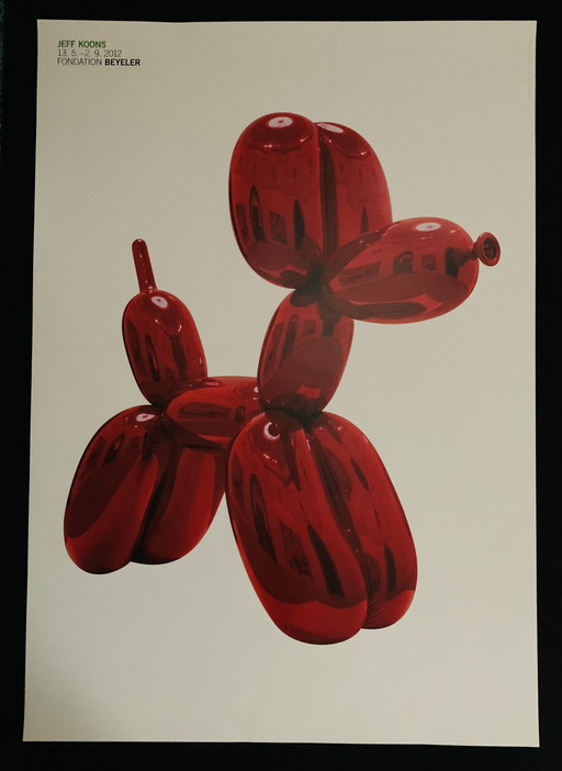 Grote Lithografische Afbeelding "Balloon Dog (Red)" Jeff Koons,