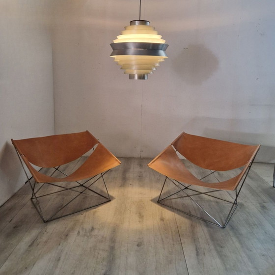 Image 1 of Set van 2 F675 loungestoelen door Pierre Paulin voor Artifort, Nederland 1960s