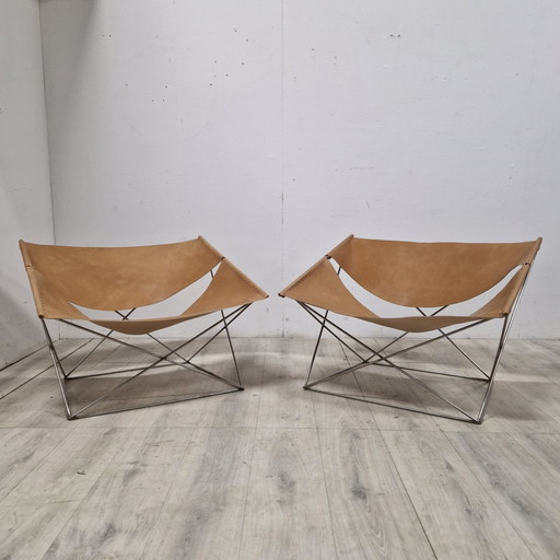 Set van 2 F675 loungestoelen door Pierre Paulin voor Artifort, Nederland 1960s