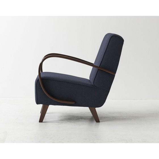 Image 1 of Vintage gebogen houten fauteuil "H-410" van Jindřich Halabala, Tsjechië 1930