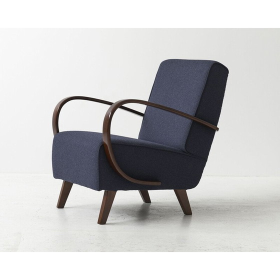 Image 1 of Vintage gebogen houten fauteuil "H-410" van Jindřich Halabala, Tsjechië 1930