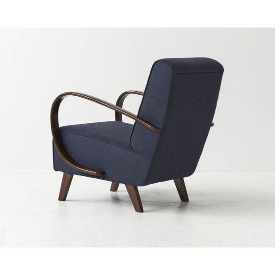 Image 1 of Vintage gebogen houten fauteuil "H-410" van Jindřich Halabala, Tsjechië 1930