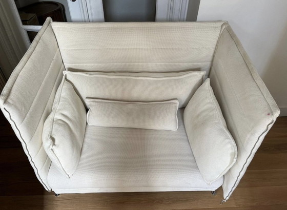 Image 1 of Vitra Alcove Lovechair 2-zits fauteuil Sofa Ecru Beige