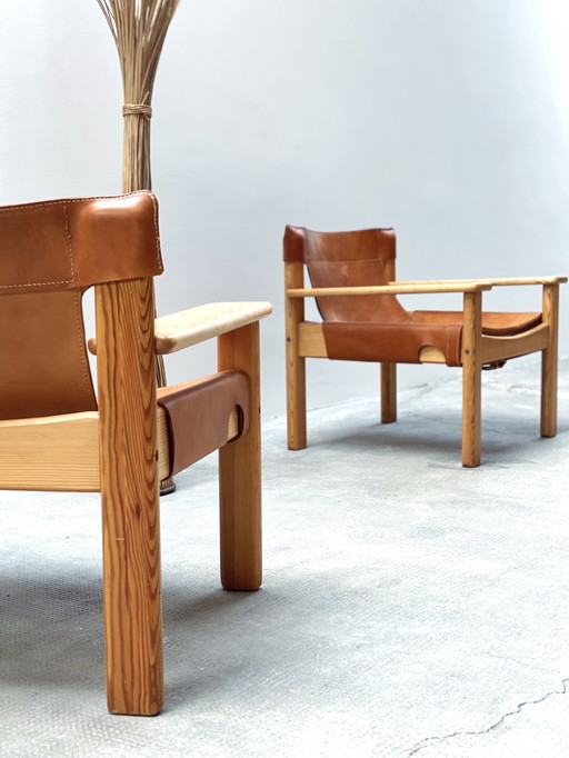 2x Karin Mobring Voor IKEA "Natura" fauteuil 1970