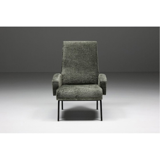 Image 1 of Paar vintage fauteuils in gerecyclede stof, jaren 1950