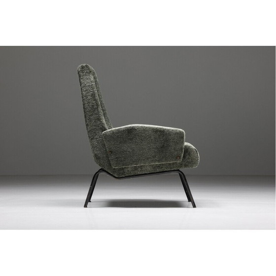 Image 1 of Paar vintage fauteuils in gerecyclede stof, jaren 1950