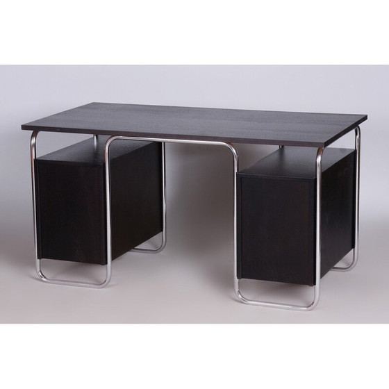 Image 1 of Vintage Bauhaus bureau en stoel door R. Slezak, Tsjechië 1930