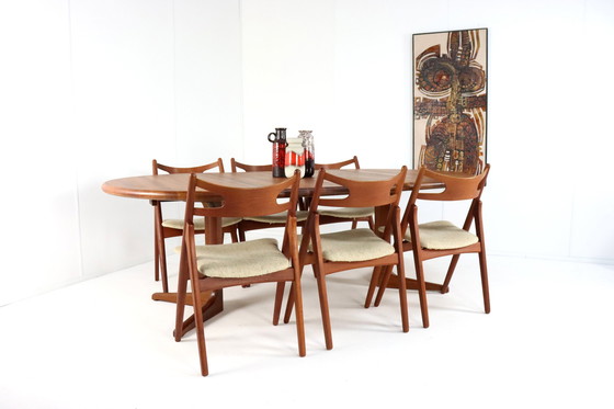 Image 1 of Glostrup Ronde 2X Verlengbare Eettafel 'Kappendrup' Vintage