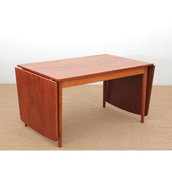 Image 1 of Vintage Scandinavische eettafel met teakhouten verlengstukken