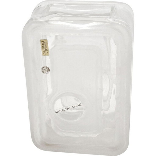 Vintage modernistische kristallen vaas van Noritake, Japan 1970