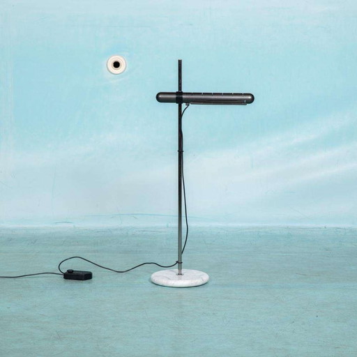 Minimalist vloerlamp Baltensweiler, midmod 70s floor lamp