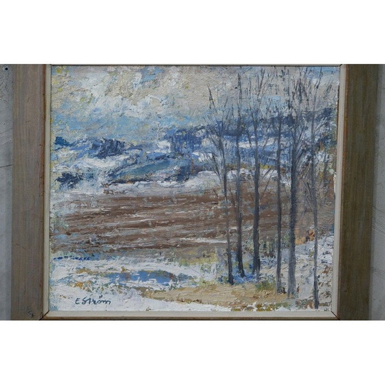 Image 1 of Vintage schilderij van Erik Ström, Zweden 1970