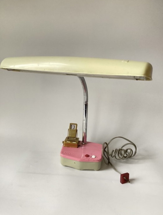 Image 1 of Vintage Japanse bureaulamp met kalender