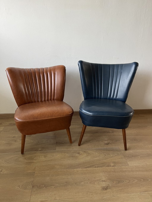 2x Vintage Cocktail Fauteuils