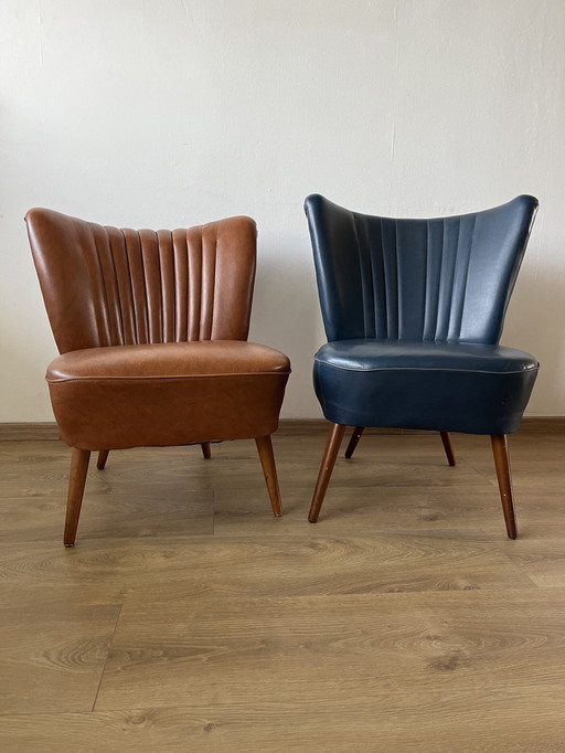 2x Vintage Cocktail Fauteuils