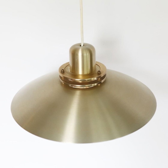 Image 1 of Vintage Belid Messing Schalenlamp Zweeds Design Hanglamp