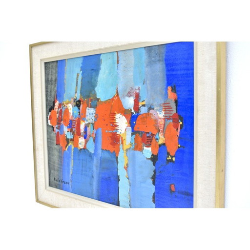 Vintage schilderij van Kulo Green, Zweden 1960