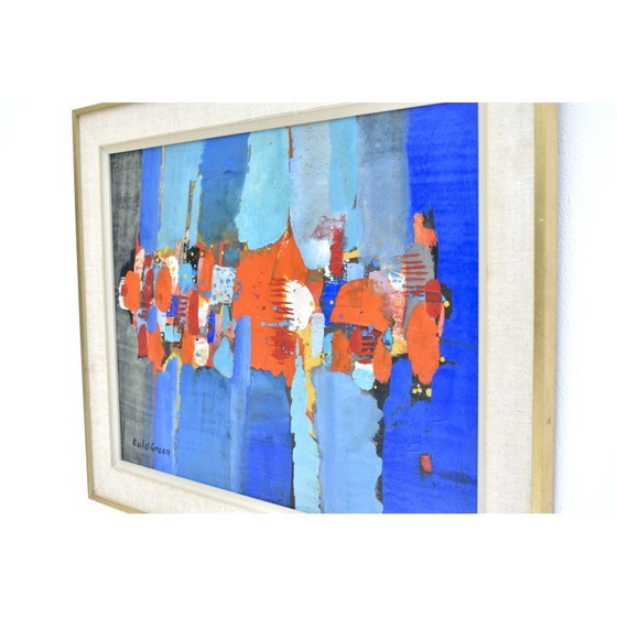 Image 1 of Vintage schilderij van Kulo Green, Zweden 1960