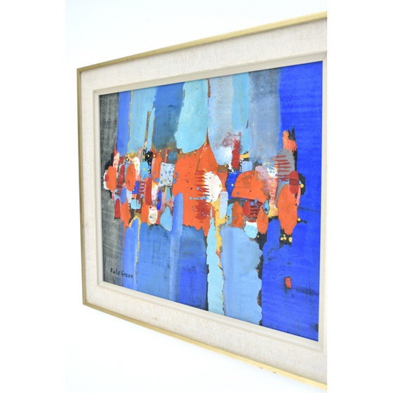 Image 1 of Vintage schilderij van Kulo Green, Zweden 1960