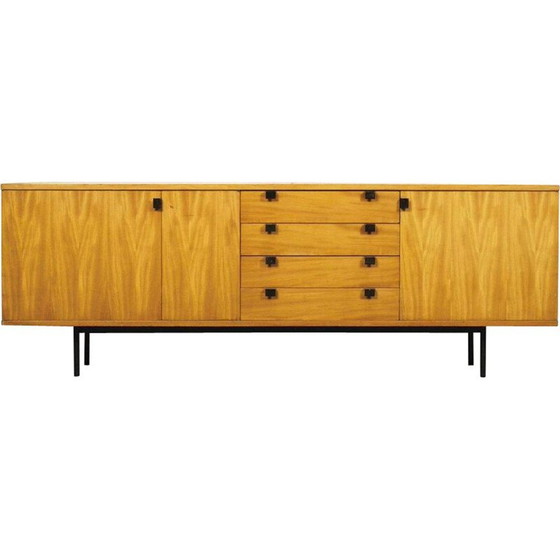 Image 1 of Vintage kersenhout en mahonie dressoir van Alain Richard voor Meubles Tv, 19540