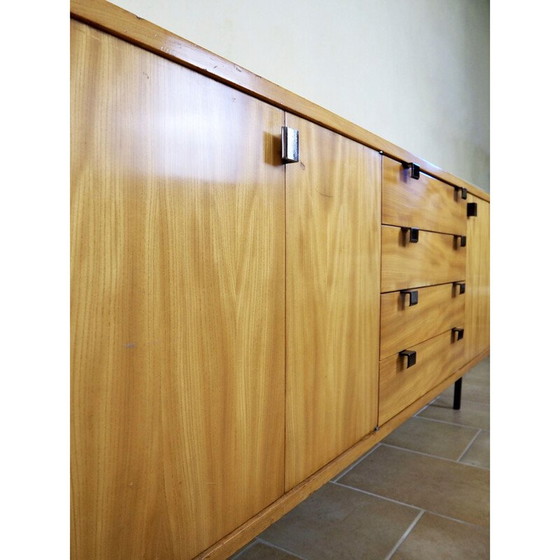 Image 1 of Vintage kersenhout en mahonie dressoir van Alain Richard voor Meubles Tv, 19540