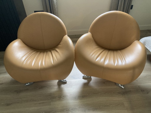 2x Leolux Papagona Kuipstoelen