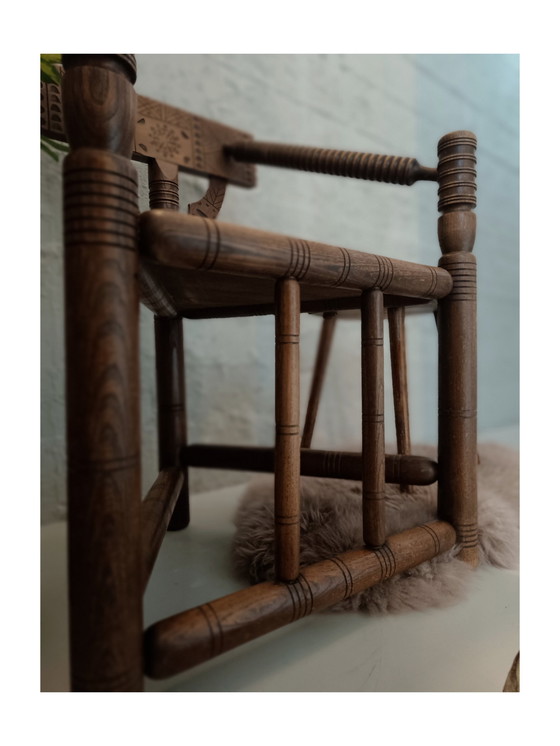 Image 1 of Arts&Crafts Swedish Oak Wooden Chair 1920/30'S
