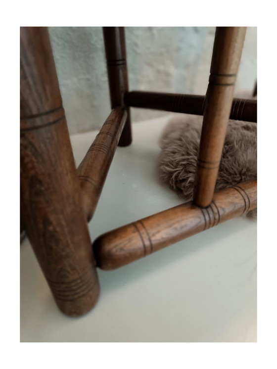 Image 1 of Arts&Crafts Swedish Oak Wooden Chair 1920/30'S